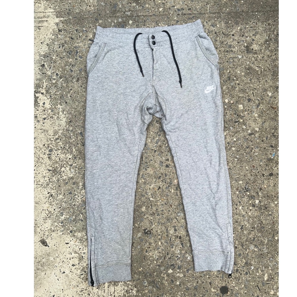 Nike Tech Fleece Joggers Mens XL Gray Sweatpants Zipper Cuffs Drawstring